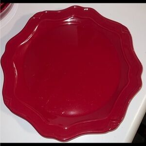 Princess House Pavillion Berry Red 11.5" Dinner Plate